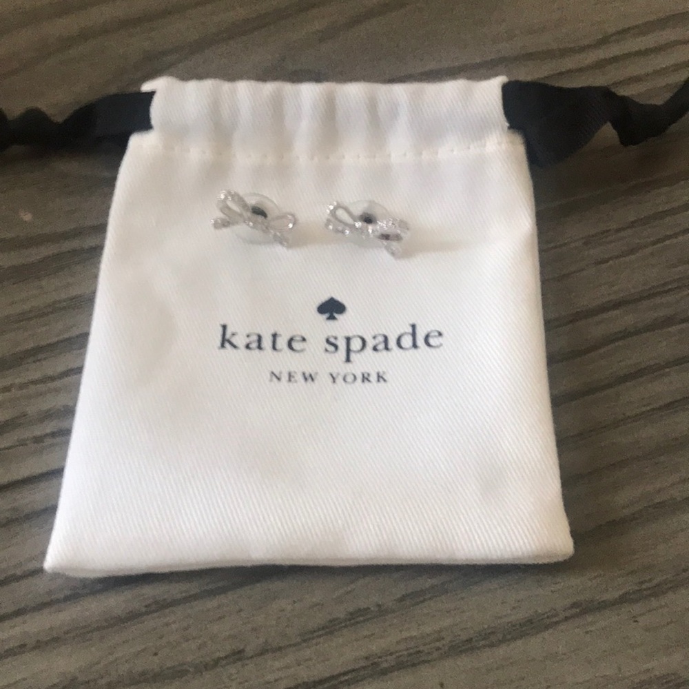 Kate Spade crystal bow studs
